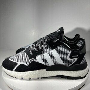 Adidas Nite Jogger Mens Size 11 Running Shoes Sneakers Black White Jog USED ONCE